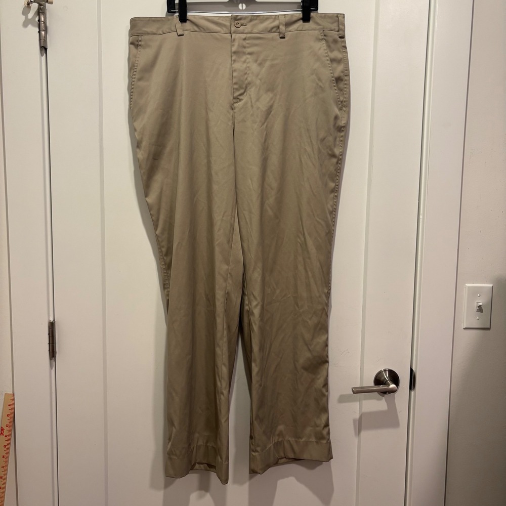 Nike Golf Dri-FIT Mens Khaki Tan Flat Front Performance Chino Pants 40x32